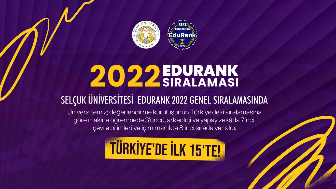 Selçuk University ranks 15th in Turkey in scientific publications and citations